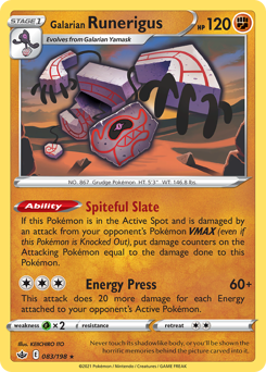 Galarian Runerigus — Chilling Reign 83/198