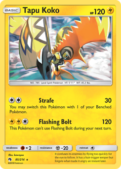 Tapu Koko — Lost Thunder 85/214