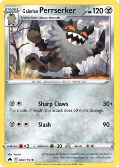 Galarian Perrserker — Crown Zenith 85/159