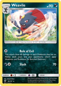 Weavile — Burning Shadows 86/147
