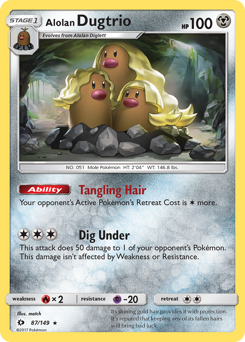 Alolan Dugtrio — Sun & Moon 87/149