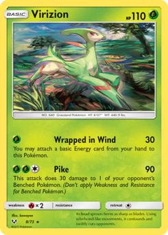 Virizion — Shining Legends 8/73