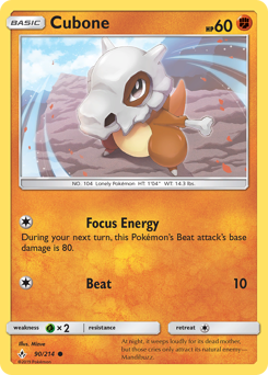 Cubone — Unbroken Bonds 90/214