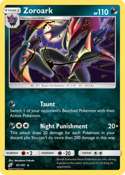 Zoroark — Team Up 91/181