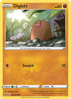 Diglett — Sword & Shield 92/202