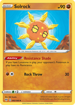 Solrock — Darkness Ablaze 92/189