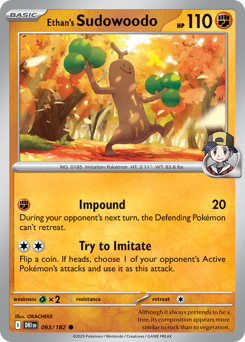 Ethan's Sudowoodo — Destined Rivals 93/182