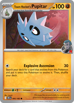 Team Rocket's Pupitar — Destined Rivals 95/182