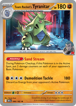 Team Rocket's Tyranitar — Destined Rivals 96/182