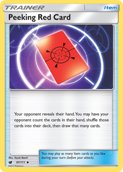 Peeking Red Card — Crimson Invasion 97/111