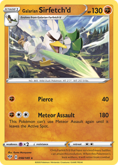 Galarian Sirfetch'd — Darkness Ablaze 98/189