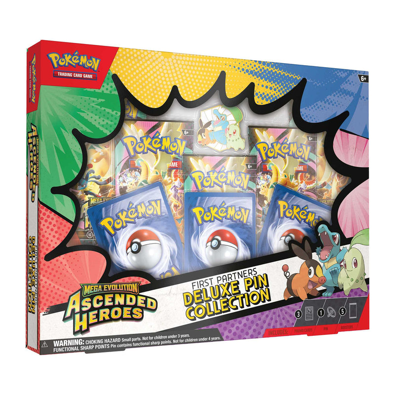 Mega Evolution Ascended Heroes — First Partners Deluxe Pin Collection