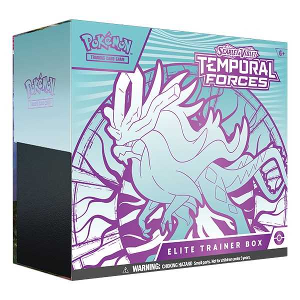 Scarlet & Violet 5 — Temporal Forces — Elite Trainer Box: Walking Wake and Iron Leaves
