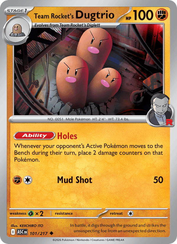 Team Rocket's Dugtrio — Ascended Heroes 101/217