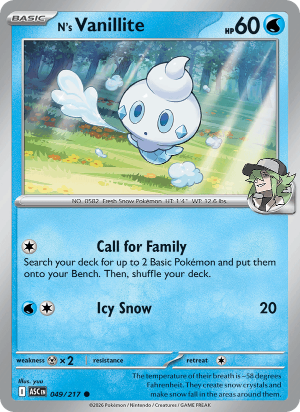 N's Vanillite — Ascended Heroes 49/217