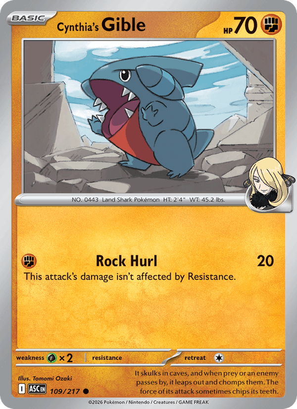 Cynthia's Gible — Ascended Heroes 109/217