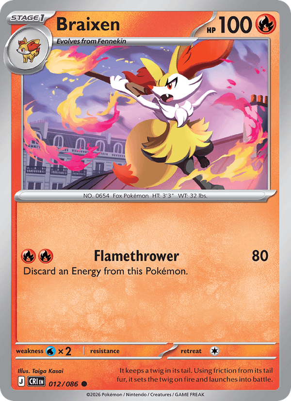 Braixen — Chaos Rising 12/86