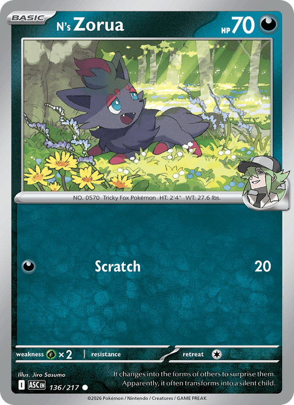 N's Zorua — Ascended Heroes 136/217