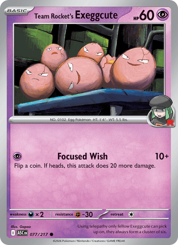 Team Rocket's Exeggcute — Ascended Heroes 77/217
