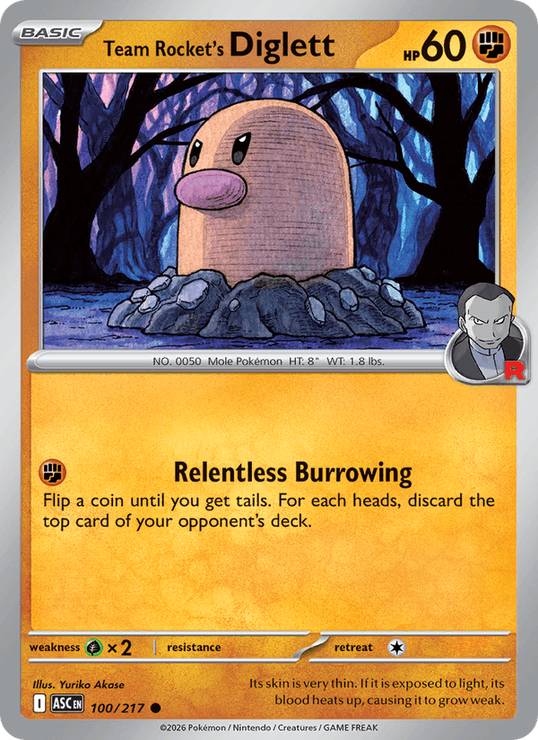Team Rocket's Diglett — Ascended Heroes 100/217